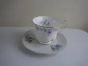 ROYAL ALBERT English Bone China 'Memory Lane' Cornflower Tea Cup, Saucer NEW
