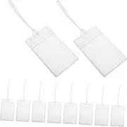 WESIEVYA Luggage Tags for Suitcases 15pcs Id Holders Straps Plastic Travel Id Tag Office Card Holders Waterproof Luggage
