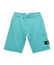 Stone Island Junior Logo Badge Bermuda Shorts 12,8Y,6Y,14Y,12Y,10Y turquoise