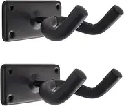 CC CAIHONG Guitar Wall Mount, Guitar Hanger 2 Pack, Metal Square Guitar Wall Hangers Hook Holder Stand Display with Screws for Acoustic Electric and Bass Guitars