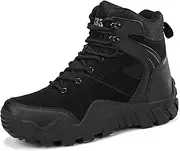 [Generic] Men Waterproof Light Hiking Shoes,Non-Slip Comfortable Mountaineering Ankle Boots for Sport Trekking Wear-Resistant Tactical Security Sneakers (Black 6 UK)