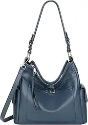 [Over Earth] Leather Hobo Purses and Handbags for Women Ladies Shoulder Crossbody Purse