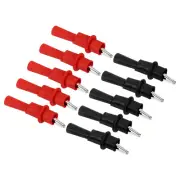 Alligator Clips, 10 Pcs Copper Crocodile Clip Clamp with Soft Jacket, Black Red