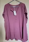 Rose + Olive 3X Peasant Top Blouse Tunic Mauve Pink Sleeveless NEW