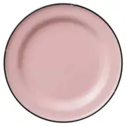 Oneida L2101003119 Luzerne Tin Tin Pink 6.75" Coupe Porcelain Plate - 2 Doz