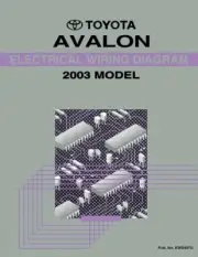 2003 Toyota Avalon Wiring Diagrams Schematics Layout Factory OEM