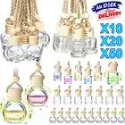 AU Car Air Freshener Diffuser Empty Clear Glass Bottle Hanging Perfume Ornament