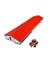 1/64 Custom Scratch Poultry Barn 40x150 Farm Toy Building