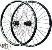 ZECHAO Bike Front and Rear Wheels,26 27.5 29in Disc Brake HG Tower Base Quick Release 8/9/10/11/12 Speed Mountain Bike Wheelset 2010g Wheelset(Black,29inch)