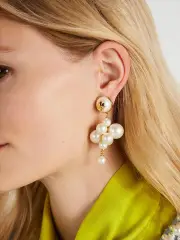 Pearls On Pearls Cluster Drop Earrings