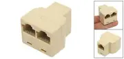 3-Way RJ45 Splitter Y or T Network Cable Extender Plug Coupler Adapter NEW!
