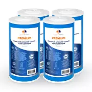 4PK Premium Aquaboon 5mic Big Blue GAC Carbon Water Filter Cartridge 10x4.5"