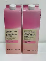 2 BATH & BODY WORKS CHAMPAGNE TOAST FOAMING HAND SOAP REFILL 32 FL OZ EACH