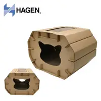 在飛比找momo購物網優惠-【HAGEN 赫根】貓抓樂DIY彩繪屋(34901)（貓玩具