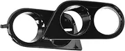 Dual Holes Front Bumper Foglight Cover, Sunproof, for E46 M3 2 Door 2001-2006, Plastic Material, Glossy Black (Glossy Black)