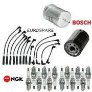 Tune Up Kit Oil Fuel Filters Spark Plugs Wire for Jaguar XJS 1989 (for: Jaguar)