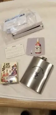 Stainless Steel Flask, Lady Bligh Rum Playing Cards Bundle