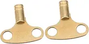 Zerodeko 2pcs Radiator Bleed Key Tool Durable Copper Wrench for Rv Radiator Bleeding Compatible with Heat Sink Accessories Quick and Easy Installation for Enhanced Heat Dissipation