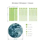 Wall Sticker Glow In The Dark Stars And Moon Planet Kids Nursery Bedroom Decors