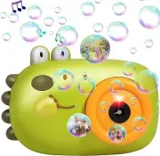 Bubble Machine Automatic Bubble Blower Toys for Kids, Portable (Green)