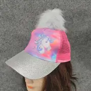 Rockin' Candy Light Up Unicorn Pom Hat Pink Lavender Silver Glitter Girls-Adult