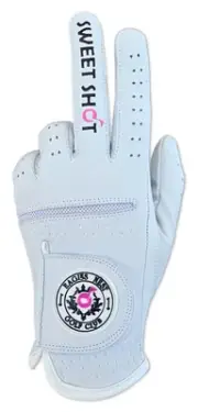 Womens Funny White Golf Gloves - Sweet Shot Premium 100% Cabretta Leather Wom...
