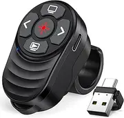 Presenter USB C, 2.4 GHz Pointer for Presentations, PowerPoint Remote Control 2-in-1 via USB A & USB C Receiver, Presentation for Windows 7/8/10/Mac/Linux/Android/PowerPoint