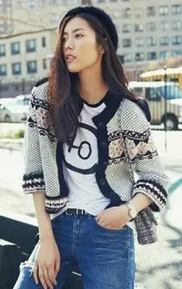 在飛比找Yahoo!奇摩拍賣優惠-已售出 Chanel ❤️ 明星款 圖騰針織毛衣外套 34 
