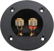 Tofficu 3Pcs Speaker Terminal Cup Binding Post Connectors for Car Stereo Subwoofer Compatible with Banana Plugs Plated Contacts for Optimal Signal Transfer Black