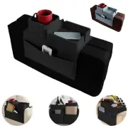 Couch Cup Holder Tray Silicone Sofa Armrest Tray with Side Pockets Anti xiKEM