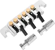Kisangel 1 Set Creative Metal Guitar Tailpiece Bridge with Durable String Drawing Board Easy Installation for Electric Guitars Compact Design High Sensitivity Replacement Parts for Models