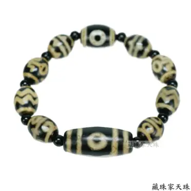 蓮花天珠 蓮花六眼虎牙天珠/ 00114