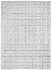 Brenda Silver Geometric Rug