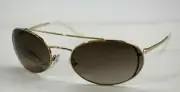 Prada Womens Pale Gold 61mm Oval Sunglasses 100% UVA Protection Italian $320