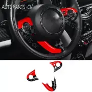 Fit For Mini Cooper Clubman F54 JCW-Style Steering Wheel Switch Cover Trim 3PCS