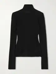 [LISA YANG] LISA YANG - Lory Organic Cashmere Turtleneck Sweater - Black - 0 0 Black