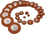 Vaguelly 25pcs Alto Sax Leather Cushion Durable Replacement Pads for Alto Saxophone Portable Lightweight Sax Repair Parts Leather for Felt Cardboard Backing