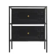 Royal Cownwa Bedside Table - Black