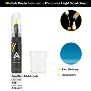 Touch Up Paint For Fiat All Models 045 Azzurro With Polish Paste