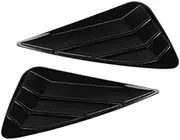 Rear Window Shutter Louver Side Air Vent Panel Cover Trim Black Accessories Exterior Compatible For LEXUS NX 200 300H 2015-2018(Black Style)
