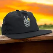 NEFF Hat Cap Skull Piece Daisy Black Adjustable SnapBack NEW