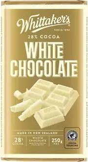 White Chocolate- Finest White Chocolate 250G- 28% Cocoa - Ethically Crafted & Pu