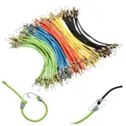Small Bungee Cords with Hooks 12 Pack, 10" Mini Adjustable Rubber Stretchy