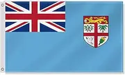 3×5 FT Fiji Flag,Large Fijian people National Decor,Double Side Digital Printed 150D Polyester Banner With Canvas Header Brass Grommet