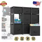 Compact Iron Cube Storage Organizer with Easy Assembly - 12 Drawer Design