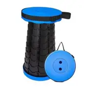 Collapsible Telescoping Portable Stool for Adults, Camping Stools, Blue