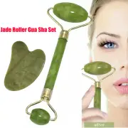 Jade Roller and Gua Sha Set - Guasha SPA Tool for Face - Skin Care Gift Set