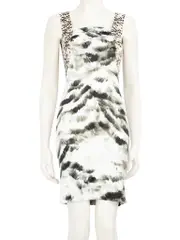 Patterned Panel Mini Dress