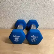 Dumbbells 5lbs (set Of 2) of Neoprene Bollinger 5 Lb Dumbbell Hand Weights Blue