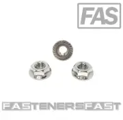 (25) 5/16-18 Stainless Steel Serrated Flange Nuts 316 Stainless Flange Lock Nut